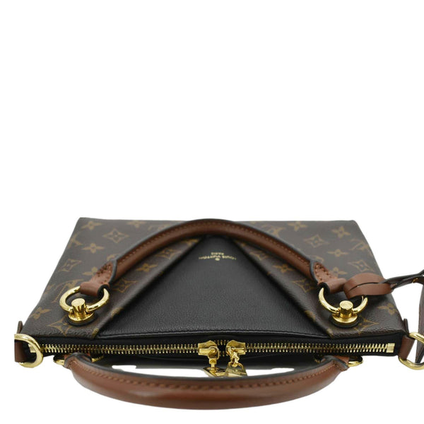 LOUIS VUITTON V BB Monogram Canvas Tote Shoulder Bag Black