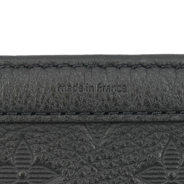 LOUIS VUITTON Gaston Wearable Monogram Shadow Leather Wallet Crossbody Bag Black