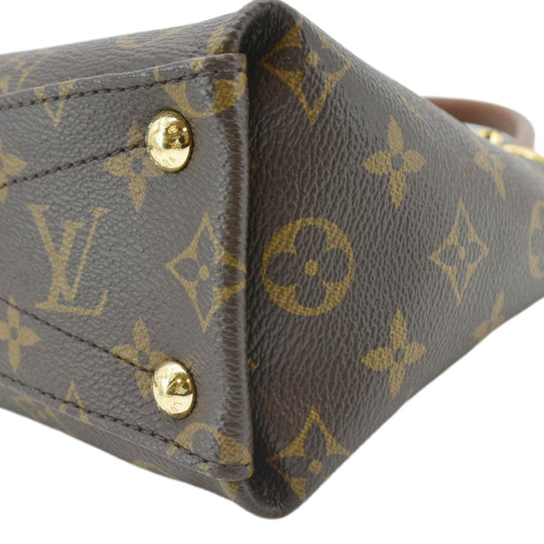 LOUIS VUITTON V BB Monogram Canvas Tote Shoulder Bag Black