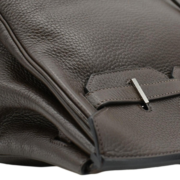 HERMES Birkin 35 Square Togo Leather Tote Bag Brown