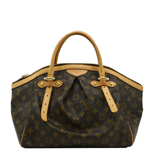 LOUIS VUITTON Tivoli GM Monogram Canvas Satchel Bag Brown front look