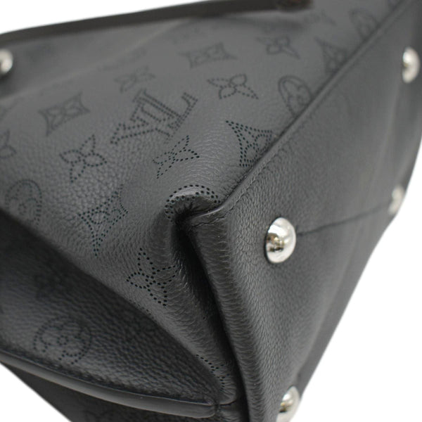 LOUIS VUITTON Muria Mahina Perforated Leather Shoulder Bag Black