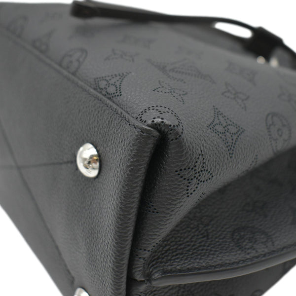 LOUIS VUITTON Muria Mahina Perforated Leather Shoulder Bag Black