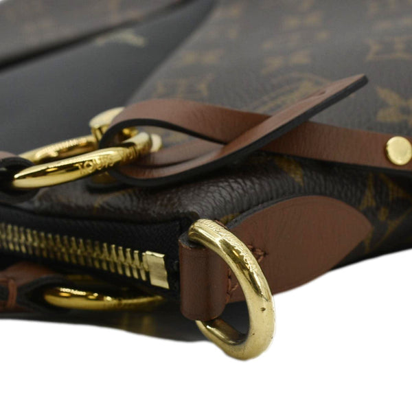 LOUIS VUITTON V BB Monogram Canvas Tote Shoulder Bag Black