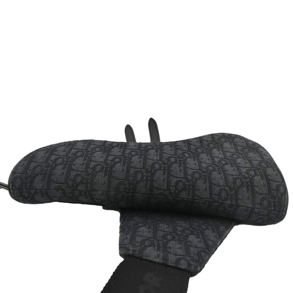 CHRISTIAN DIOR Saddle Oblique Jacquard Crossbody Bag Black