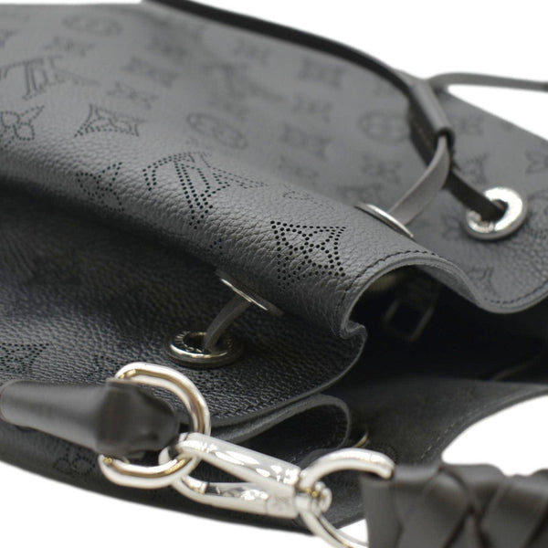 LOUIS VUITTON Muria Mahina Perforated Leather Shoulder Bag Black