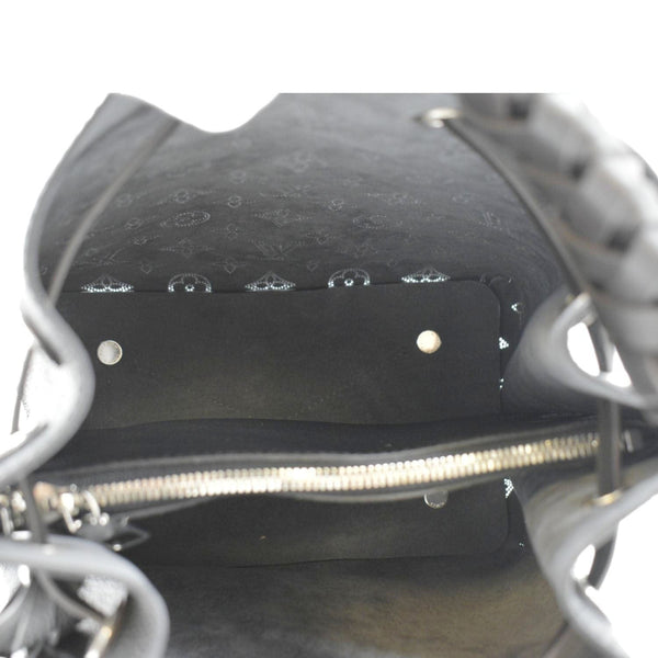 LOUIS VUITTON Muria Mahina Perforated Leather Shoulder Bag Black