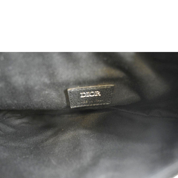 CHRISTIAN DIOR Saddle Oblique Jacquard Crossbody Bag Black