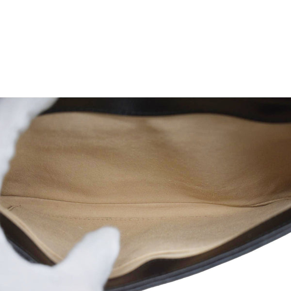 GUCCI Linea Marina Small Chain Leather Shoulder Bag Black 576421