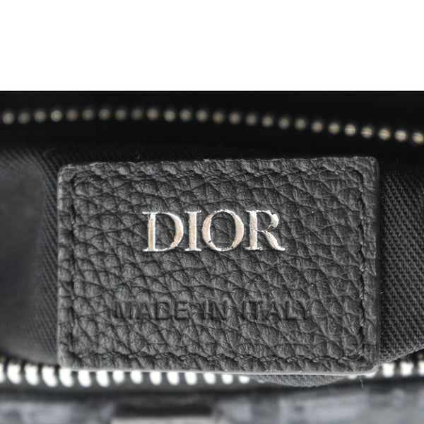 CHRISTIAN DIOR Saddle Oblique Jacquard Crossbody Bag Black
