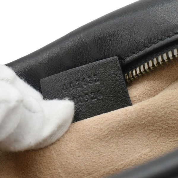 GUCCI GG Marmont Small Matelasse Chevron Leather Camera Bag Black 447632