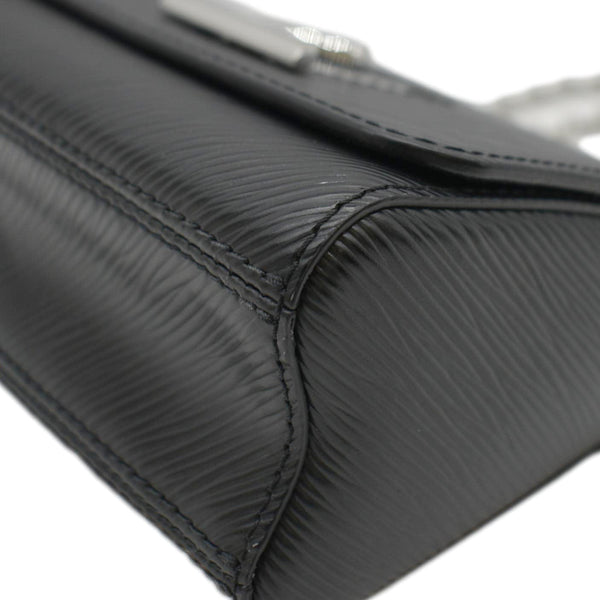 LOUIS VUITTON Mini LV Twist Epi Leather Shoulder Bag Black