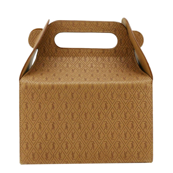 YVES SAINT LAURENT Takeaway Box Vegetable-Tanned Leather Satchel Bag Brown