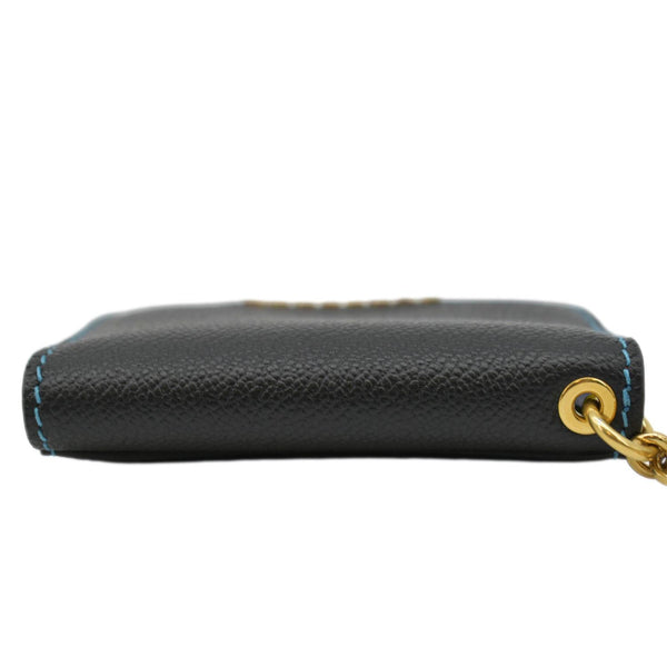 BURBERRY Camberwell Check Leather Card holder Black