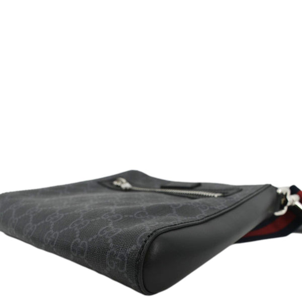 GUCCI Small GG Supreme Canvas Messenger Bag Black 523599
