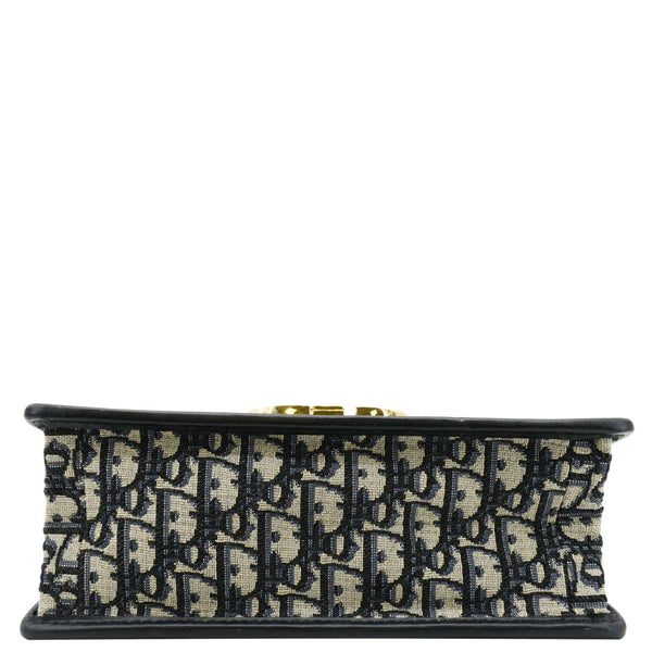 CHRISTIAN DIOR 30 Montaigne Oblique Jacquard Crossbody Clutch Bag Blue