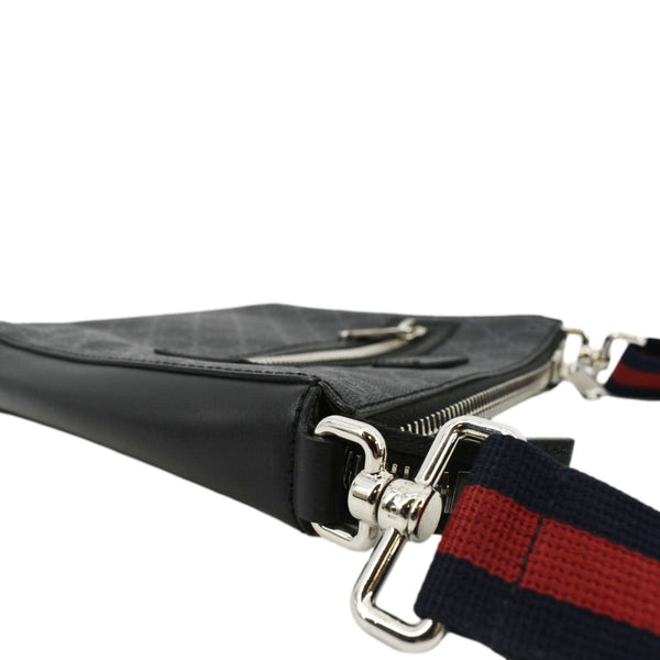 GUCCI Small GG Supreme Canvas Messenger Bag Black 523599