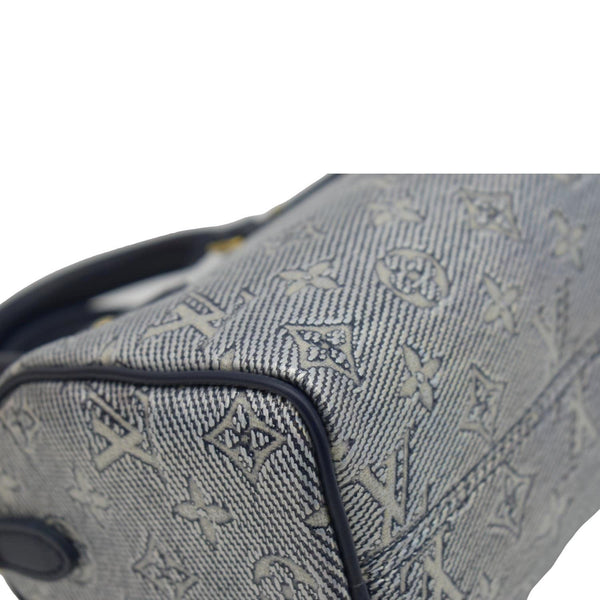 LOUIS VUITTON Monoglam Speedy Bandouliere 20 Jacquard Canvas Shoulder Bag Navy