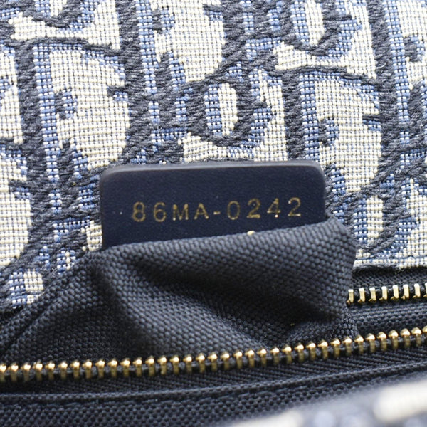 CHRISTIAN DIOR 30 Montaigne Oblique Jacquard Crossbody Clutch Bag Blue