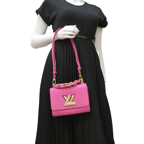 LOUIS VUITTON Twist Small Epi Leather Shoulder Bag Pink