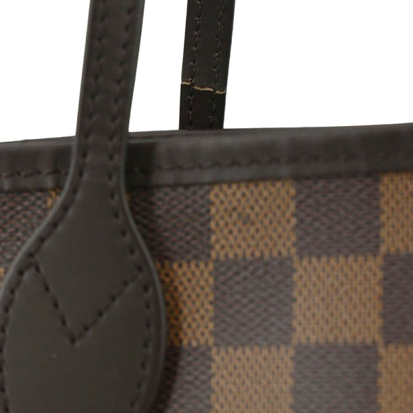 LOUIS VUITTON Neverfull GM Damier Ebene Tote Shoulder Bag Brown