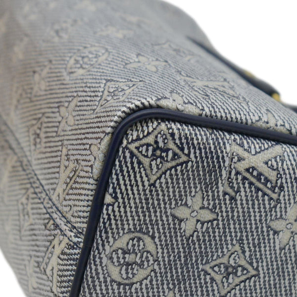 LOUIS VUITTON Monoglam Speedy Bandouliere 20 Jacquard Canvas Shoulder Bag Navy