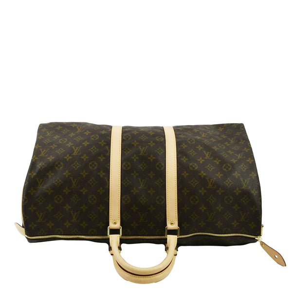 LOUIS VUITTON Vintage Keepall 55 Monogram Canvas Travel Bag Brown