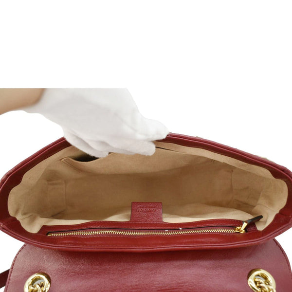 GUCCI GG Marmont Medium Canvas Crossbody Bag Beige 443496