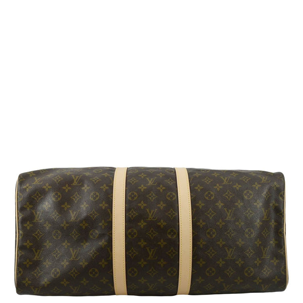 LOUIS VUITTON Vintage Keepall 55 Monogram Canvas Travel Bag Brown