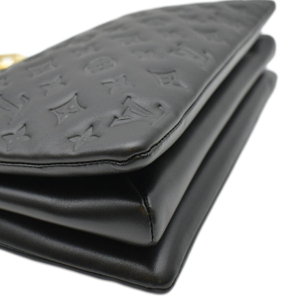 LOUIS VUITTON Coussin MM Monogram Embossed Shoulder Bag Black