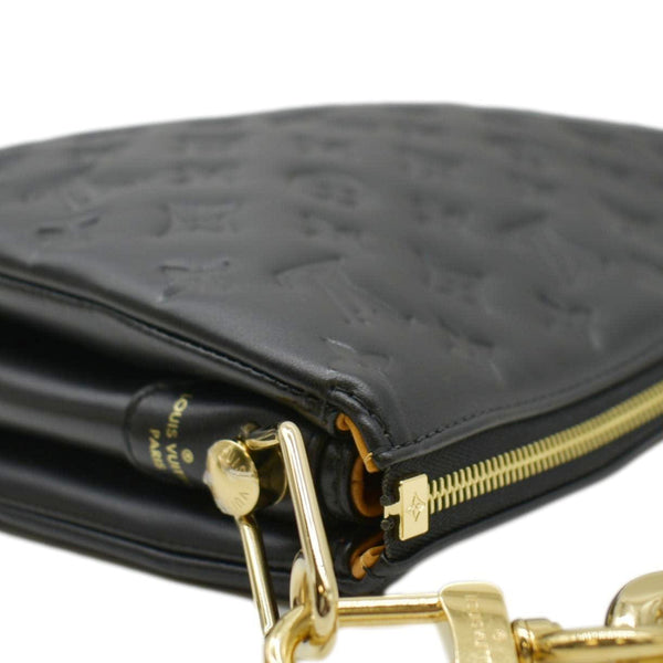 LOUIS VUITTON Coussin MM Monogram Embossed Shoulder Bag Black