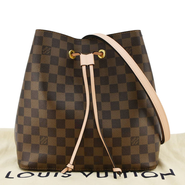LOUIS VUITTON Neonoe MM Damier Ebene Shoulder Bag Brown