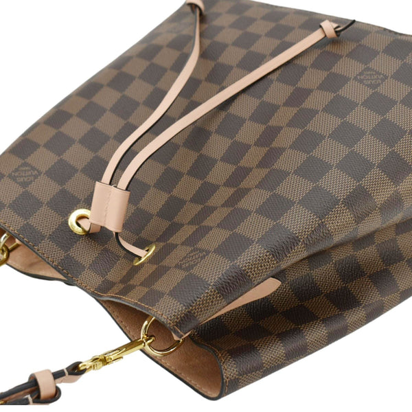 LOUIS VUITTON Neonoe MM Damier Ebene Shoulder Bag Brown