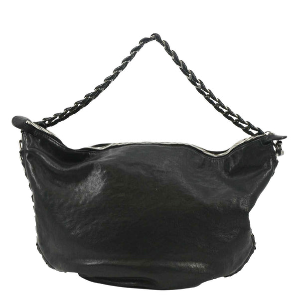 CHANEL Modern Chain Calfskin Leather Hobo Bag Black