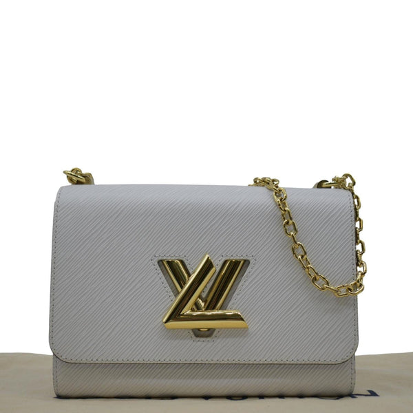 LOUIS VUITTON MM Twist Epi Leather Chain Shoulder Bag White