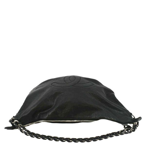 CHANEL Modern Chain Calfskin Leather Hobo Bag Black