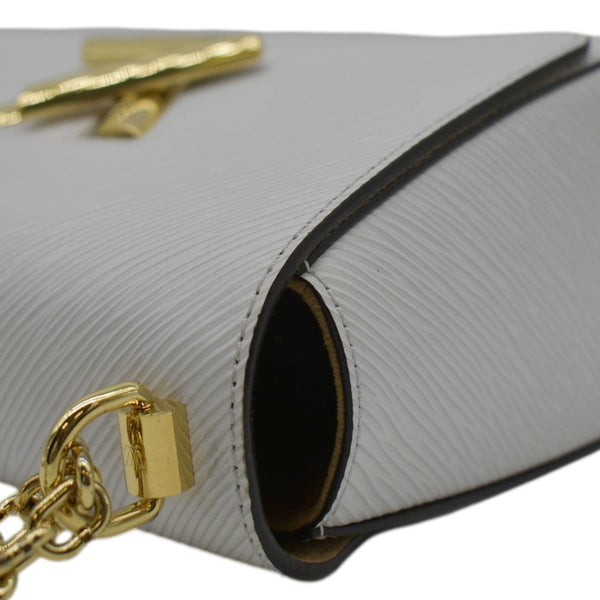 LOUIS VUITTON MM Twist Epi Leather Chain Shoulder Bag White
