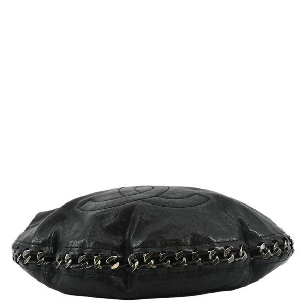 CHANEL Modern Chain Calfskin Leather Hobo Bag Black