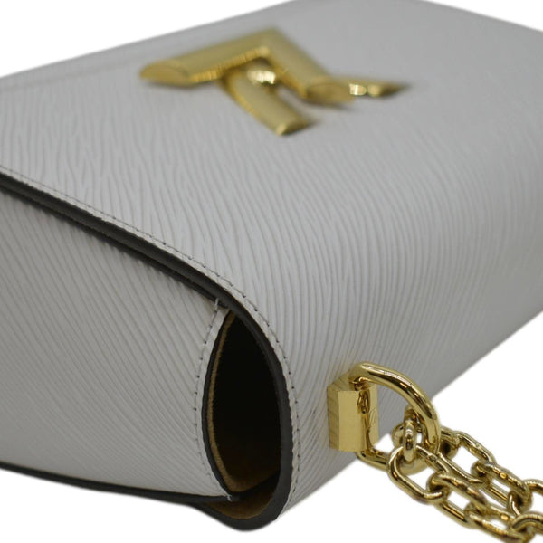 LOUIS VUITTON MM Twist Epi Leather Chain Shoulder Bag White