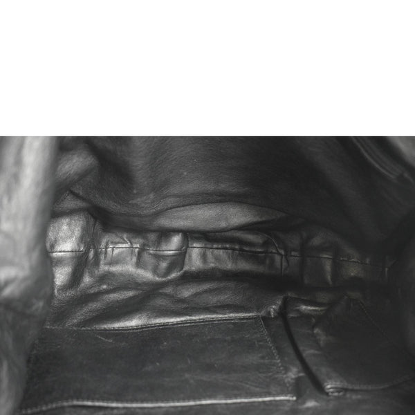 CHANEL Modern Chain Calfskin Leather Hobo Bag Black