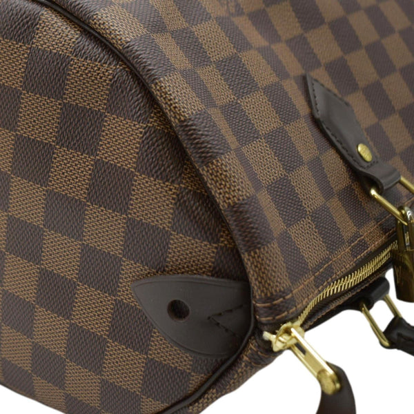 LOUIS VUITTON Speedy 35 Damier Ebene Satchel Bag Brown