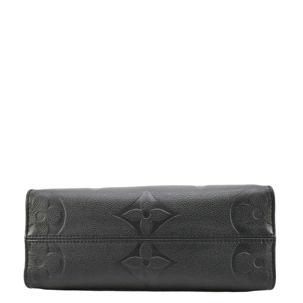 LOUIS VUITTON Onthego PM Monogram Empreinte Leather Tote Shoulder Bag Black