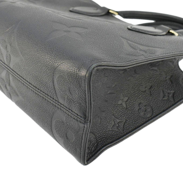 LOUIS VUITTON Onthego PM Monogram Empreinte Leather Tote Shoulder Bag Black