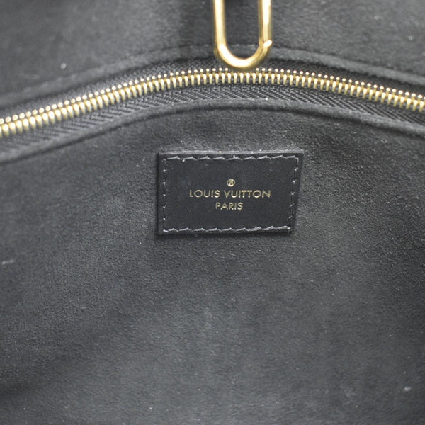 LOUIS VUITTON Onthego PM Monogram Empreinte Leather Tote Shoulder Bag Black