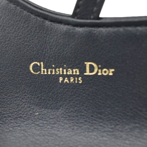 CHRISTIAN DIOR Nano Saddle Oblique Chain Wallet Navy Blue