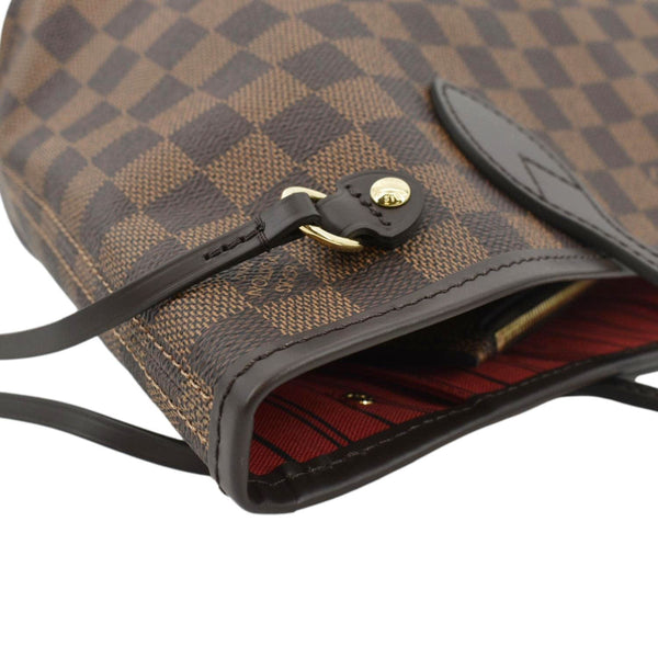 LOUIS VUITTON Neverfull PM Damier Ebene Tote Shoulder Bag Brown