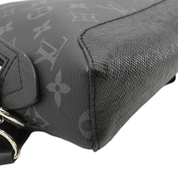 LOUIS VUITTON Duo Sling Taigarama Backpack Bag Black