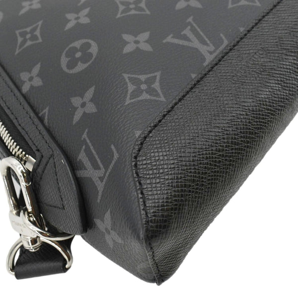 LOUIS VUITTON Duo Sling Taigarama Backpack Bag Black