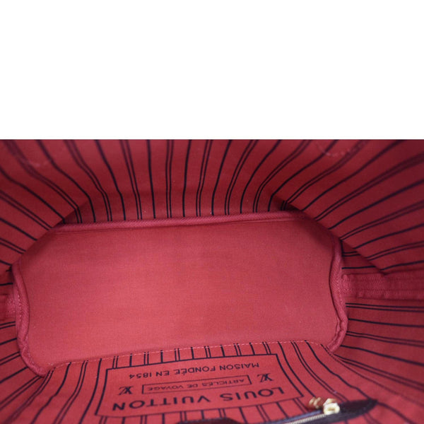 LOUIS VUITTON Neverfull PM Damier Ebene Tote Shoulder Bag Brown