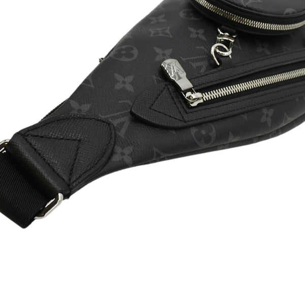 LOUIS VUITTON Duo Sling Taigarama Backpack Bag Black